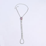 Summer Beach Rhinestone Ankle Chain Crystal Claw Jewelry