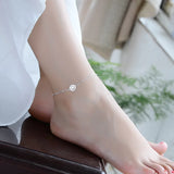 Anklet Silver Foot Jewelry Adjustable Length