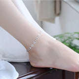 Anklet Silver Foot Jewelry Adjustable Length
