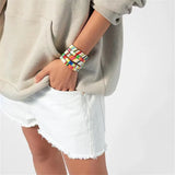 Rainbow Bangles Jewelry Gift Multicolor Bracelet Moda Valentines Gift