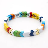 Rainbow Bangles Jewelry Gift Multicolor Bracelet Moda Valentines Gift