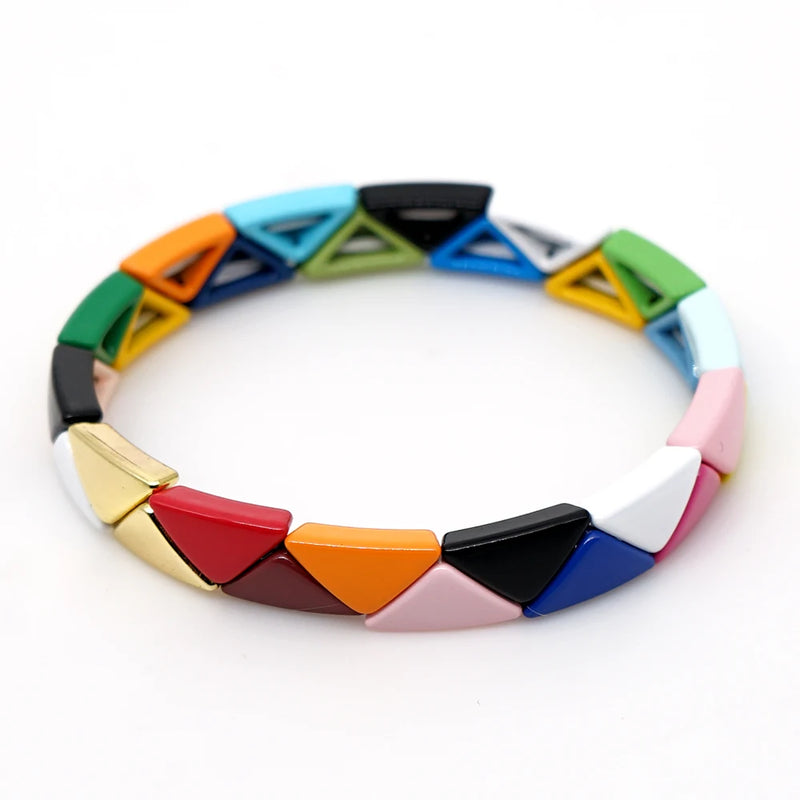 Rainbow Bangles Jewelry Gift Multicolor Bracelet Moda Valentines Gift