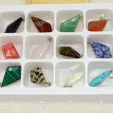 Arrow Natural Stone Pendants for Jewelry Making Necklace Charm 12pcs/lot