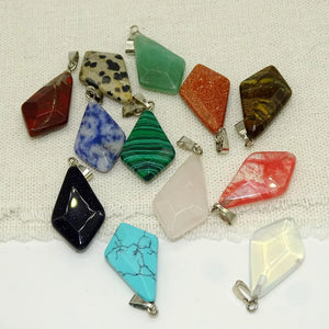 Arrow Natural Stone Pendants for Jewelry Making Necklace Charm 12pcs/lot