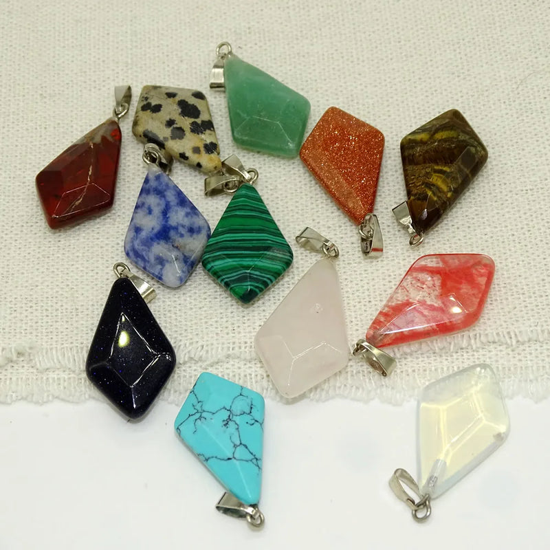 Arrow Natural Stone Pendants for Jewelry Making Necklace Charm 12pcs/lot