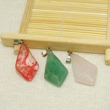 Arrow Natural Stone Pendants for Jewelry Making Necklace Charm 12pcs/lot