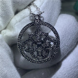 Big Tree Pendant 925 Silver Zircon Necklace Bridal Jewelry