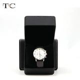 Portable Artificial Leather Watch Box with Pillow Package Case
