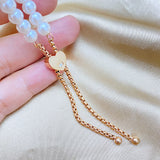 Adjustable Stainless Steel Bracelet with Artificial Pearl for Woman Gift
