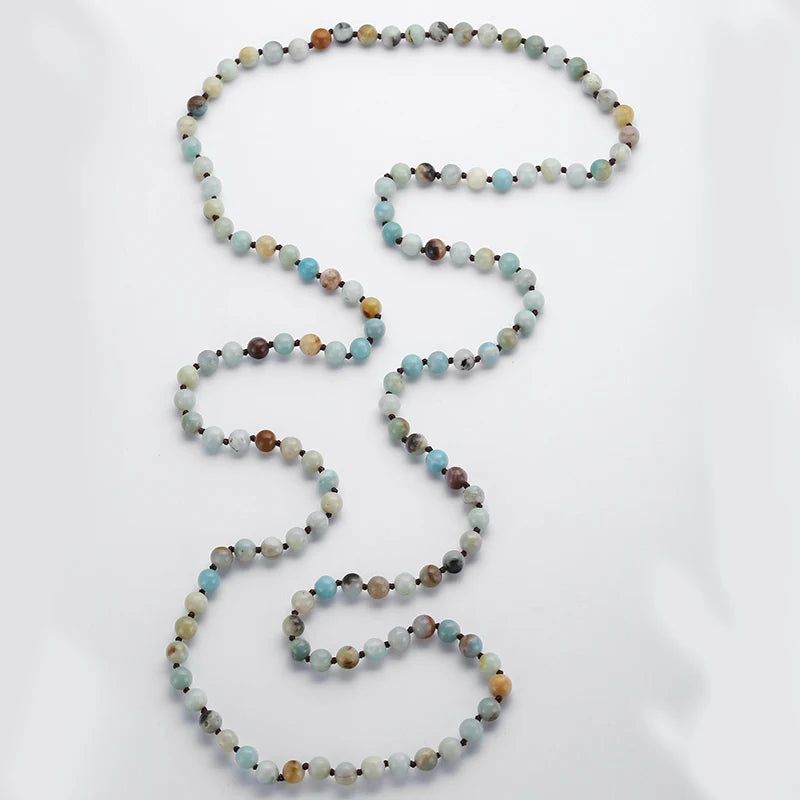 Amazonite Stones Beaded Necklace for Women