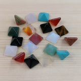 Natural Stone Beads 50pcs 8 12 14MM Pyramid Cabochons for Jewelry Making