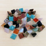 Natural Stone Beads 50pcs 8 12 14MM Pyramid Cabochons for Jewelry Making