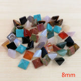 Natural Stone Beads 50pcs 8 12 14MM Pyramid Cabochons for Jewelry Making