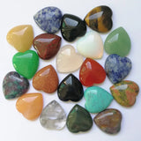 Natural Stone Beads Heart Shape Cab Cabochons for Jewelry Making 25mm 20pcs