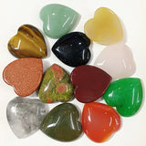 Natural Stone Beads Heart Shape Cab Cabochons for Jewelry Making 25mm 20pcs