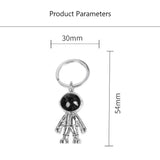 3D Astronaut Spaceman Keychain Robot Metal Car Key Ring Pendant Creative Gift