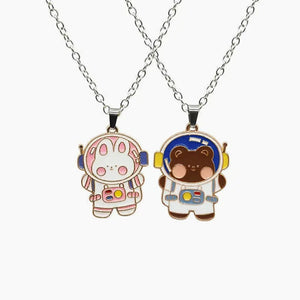 Astronaut Bear Rabbit Necklace for Women