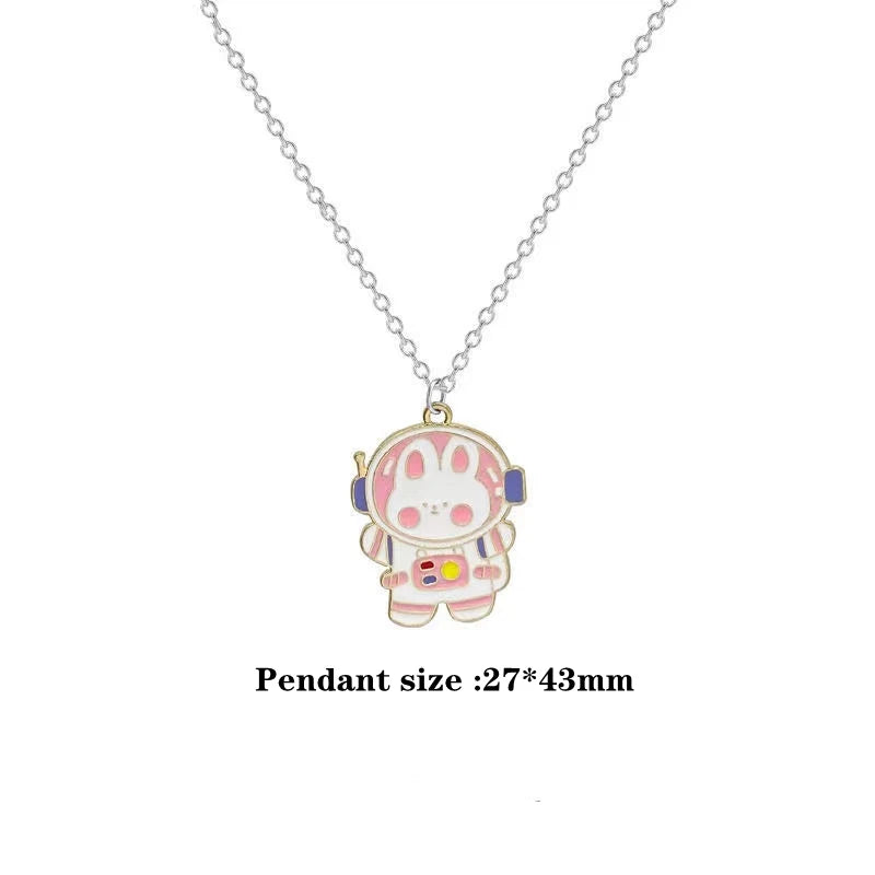Astronaut Bear Rabbit Necklace for Women