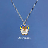 Astronaut Bear Rabbit Necklace for Women