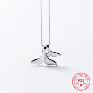 925 Silver Fish Tail Necklace Personalized Jewelry Women