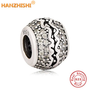 925 Silver Yellow Zircon Charm Bead for Bracelet Necklace