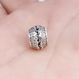 925 Silver Yellow Zircon Charm Bead for Bracelet Necklace