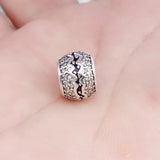 925 Silver Yellow Zircon Charm Bead for Bracelet Necklace