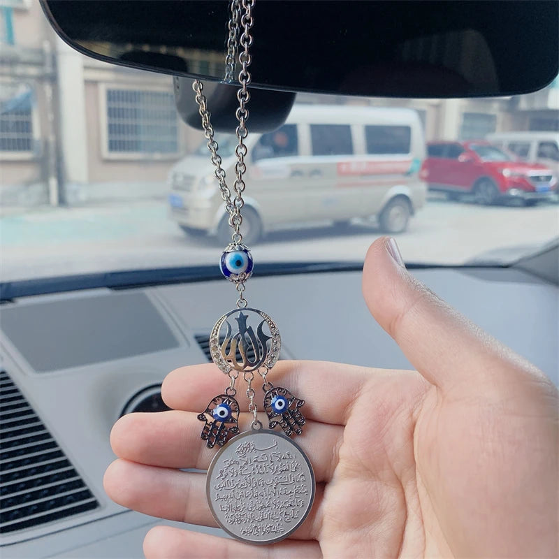 Car Rearview Mirror Allah Pendant Islamic Decoration Accessories