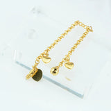 Heart Jingle Bell Charm Bracelet for Baby Kids Women