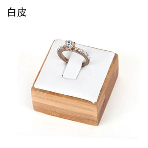Bamboo Jewelry Ring Display Stand Holder Showcase Organizer