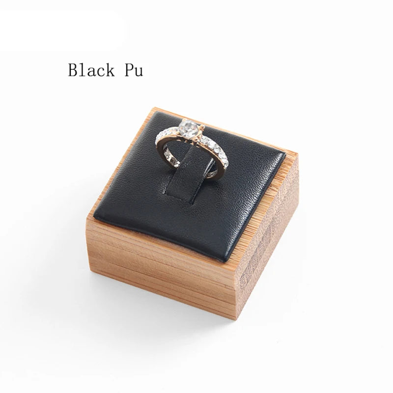 Bamboo Jewelry Ring Display Stand Organizer