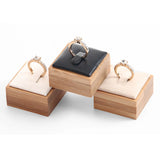 Bamboo Jewelry Ring Display Stand Organizer