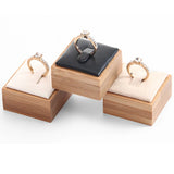 Bamboo Jewelry Ring Display Stand Holder Showcase Organizer
