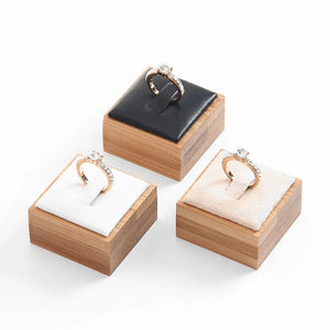 Bamboo Jewelry Ring Display Stand Organizer