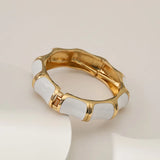 Enamel Statement Bangle Cuff Bracelet for Party