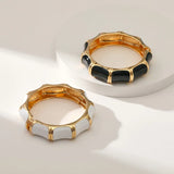 Enamel Statement Bangle Cuff Bracelet for Party