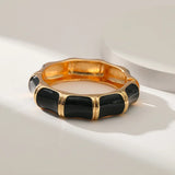 Enamel Statement Bangle Cuff Bracelet for Party