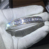 Bangle with T Shape Cubic Zirconia Stone Bracelet
