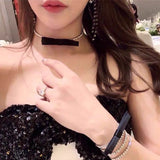 Silver Spiral Crystal Bangle Bracelet Bridal Jewelry for Women