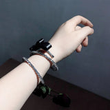 Silver Spiral Crystal Bangle Bracelet Bridal Jewelry for Women