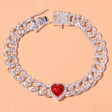 Barefoot Heart Sandal Anklet Rhinestone Chain Bracelet