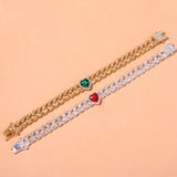 Barefoot Heart Sandal Anklet Rhinestone Chain Bracelet