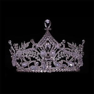 Baroque Crystal Metal Crown Headdress Wedding Party Hair Accessories