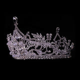Baroque Crystal Metal Crown Headdress Wedding Party Hair Accessories