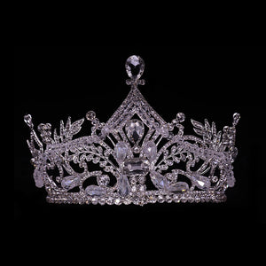 Baroque Crystal Metal Crown Headdress Wedding Party Hair Accessories