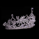 Baroque Crystal Metal Crown Headdress Wedding Party Hair Accessories