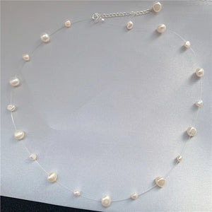 Baroque Freshwater Pearl Choker Necklace S925 Sterling Silver Jewelry