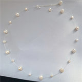 Baroque Freshwater Pearl Choker Necklace S925 Sterling Silver Jewelry