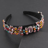Baroque Multicolor Rhinestone Headband for Prom Hair