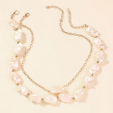 Baroque Pearl Statement Necklace Women Jewelry Collares